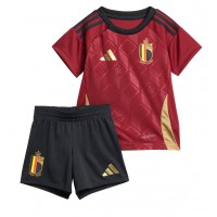 Camisa de Futebol Bélgica Equipamento Principal Infantil Europeu 2024 Manga Curta (+ Calças curtas)